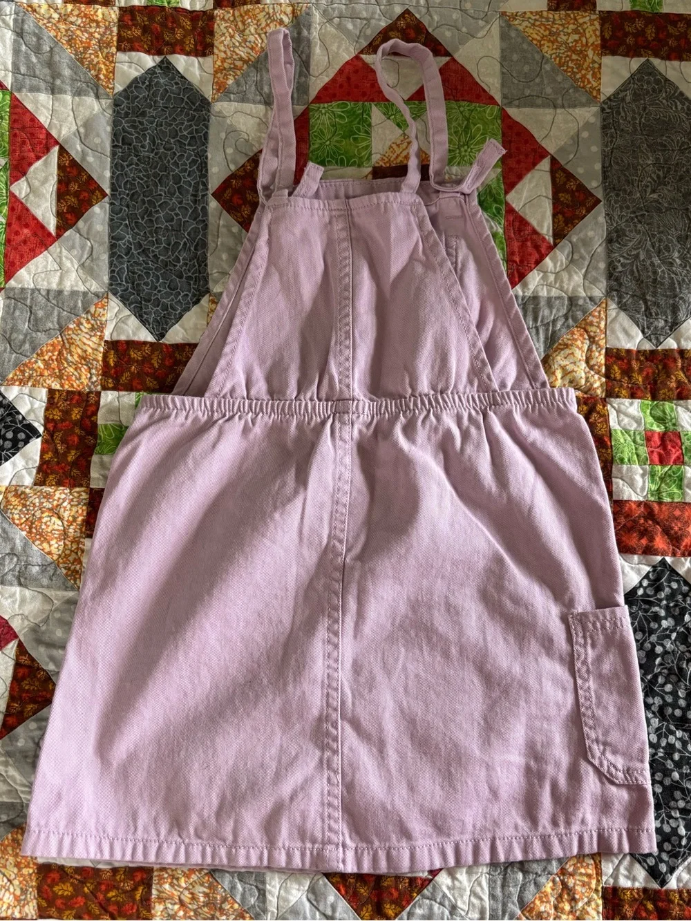 Oshkosh B’gosh Lavender Cotton Denim Jumper Overall Dress Size 6-6X